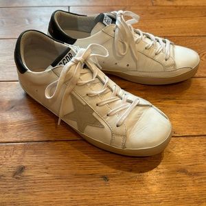Golden Goose Super-Star Low Top Sneaker in Sz. 7-White/Ice/Black-Worn Once